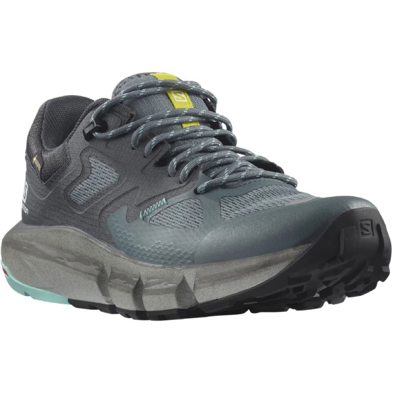 Salomon Predict Hike GTX Women's Hiking Shoes Dark Grey / Turquoise | CA 43I8